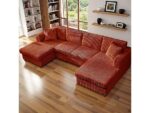 Sofá Individual YHL VOYURA LS2219 Marrón Oscuro Pana, Espacioso y Ergonómico con Respaldo Alto, Diseño Moderno, Confort y Durabilidad