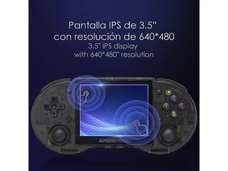 DAM ELECTRONICS Consola Retro Multiplataforma RG353P, 128GB, 22,000 Juegos, Pantalla IPS 3.5", Negro