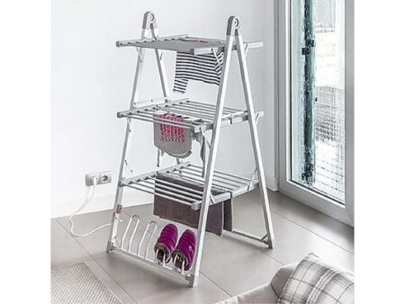 Tendedero Eléctrico INNOVAGOODS 204806187 - 300W, Plegable, 30 Barras Calefactadas, Soportes para Zapatos, Negro