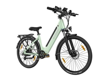 Bicicleta Eléctrica Urbana WITAMBIKE W275, Motor 250W, Batería 36V 13Ah, Autonomía hasta 60 km, Verde
