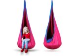 Columpio Infantil NORTHIO 72806, Rosa, Carga Máxima 80 kg, Incluye Almohada y Gancho de Suspensión