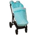 Saco Portabebé Flamenco BABYLINE Azul, Con Capota y Cubre Arnés, Tejido Polar Hidrófugo y Microfibra Transpirable