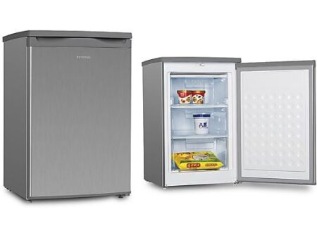 Congelador Vertical Infiniton 90L Inox Puerta Reversible 85 cm A+ 45 dB