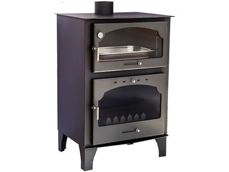 Estufa de Leña con Horno MAESTRO FERRETERO JABALON, 9 kW, Gris, Eficiencia Energética A+