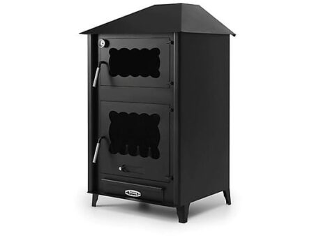 Estufa de Leña MAESTRO FERRETERO EVEREST 13 kW, Gris, Con Horno y Campana, Eficiencia Energética A, ECODESIGN 2022