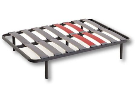 Somier Descansín 90x200 cm con Patas de Acero, Negro, Silencioso