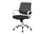 Silla Oficina Trend Blanco/Negro, Tela y Metal, Ajuste Neumático Altura