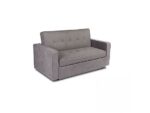 Sofá Cama DUEHOME Soren Gris Clic-Clac, Respaldo Ajustable y Madera