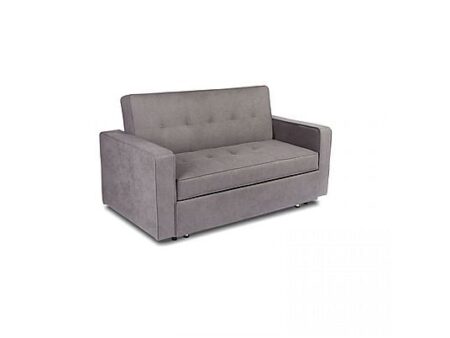Sofá Cama DUEHOME Soren Gris Clic-Clac, Respaldo Ajustable y Madera