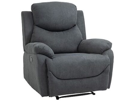 Sillón Reclinable HOMCOM Gris, Reposapiés Integrado, Metal y Madera, 150 kg